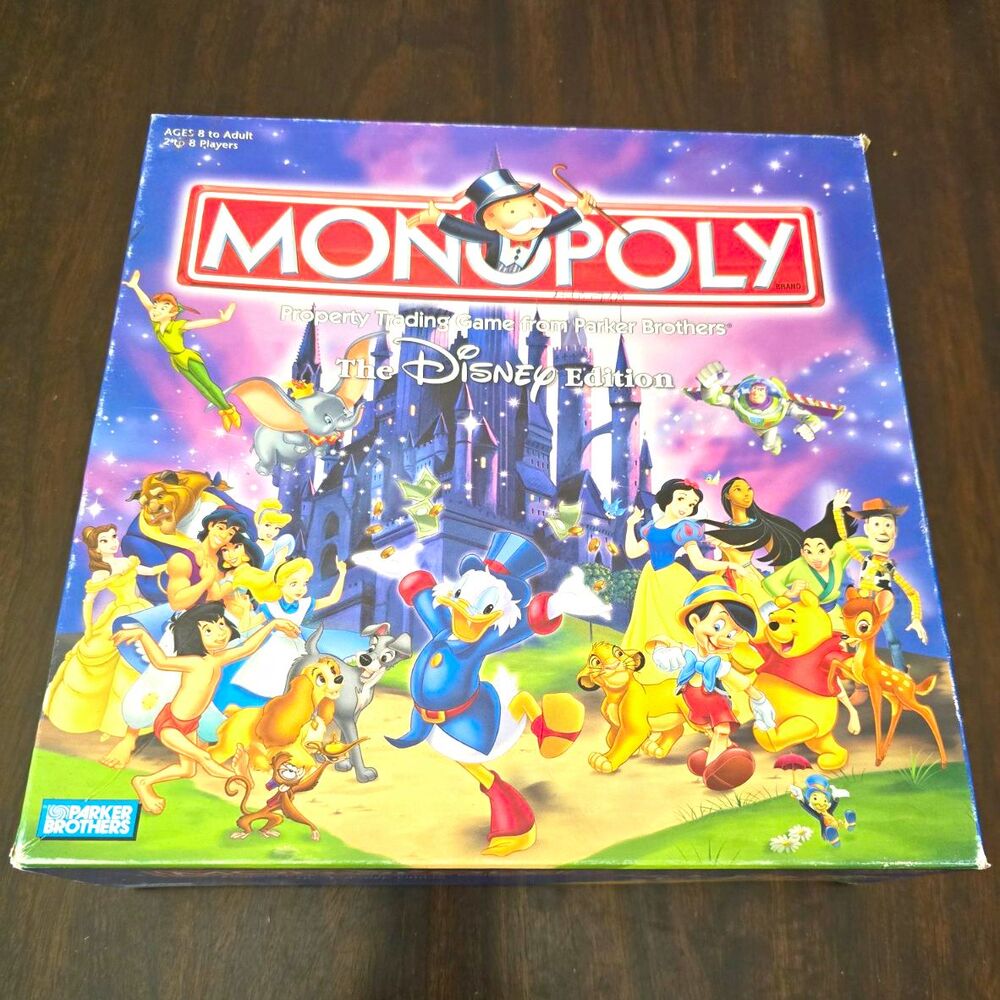 Parker Brothers Monopoly The Disney Edition Collector's Vintage Complete 2+ 8+
